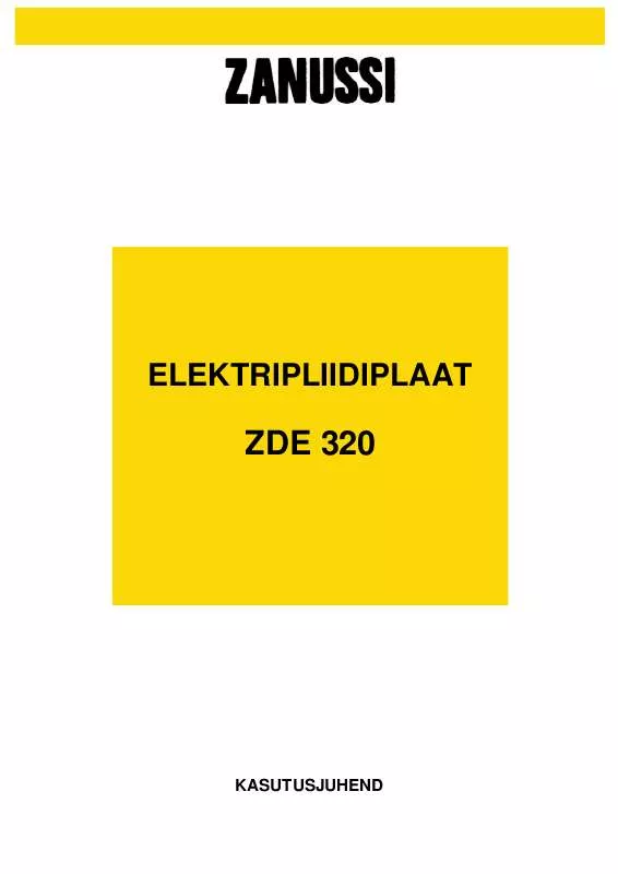 Mode d'emploi ZANUSSI ZDE320X