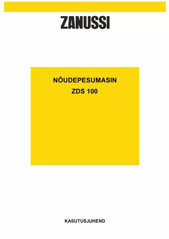 Mode d'emploi ZANUSSI ZDS100