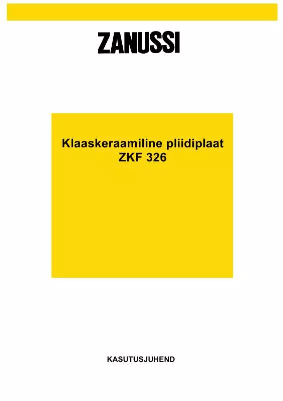 Mode d'emploi ZANUSSI ZFK326X