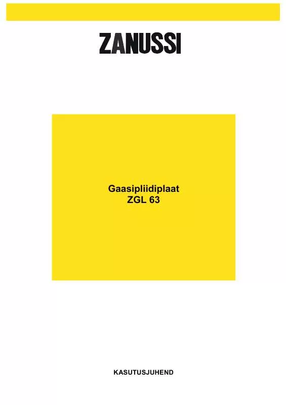 Mode d'emploi ZANUSSI ZGL63IW