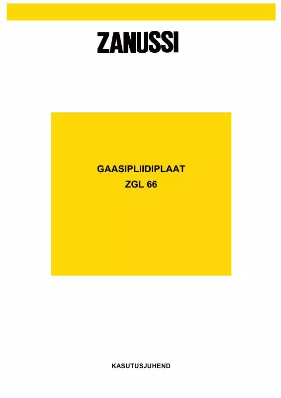 Mode d'emploi ZANUSSI ZGL66ITX