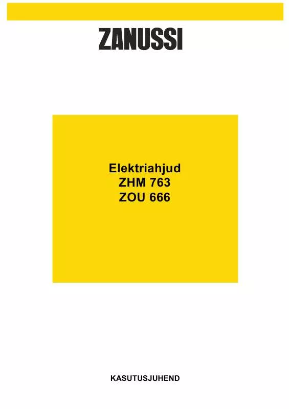 Mode d'emploi ZANUSSI ZHM763X