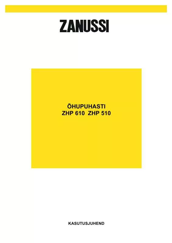 Mode d'emploi ZANUSSI ZHP610W4