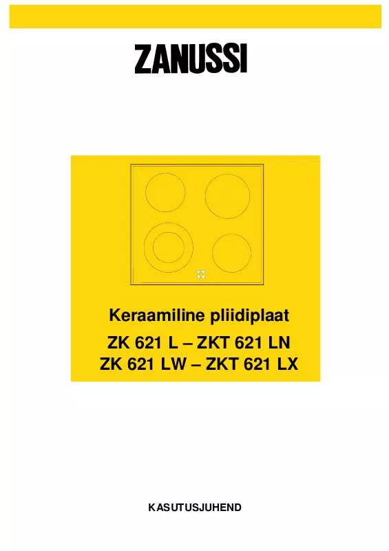 Mode d'emploi ZANUSSI ZK621LN