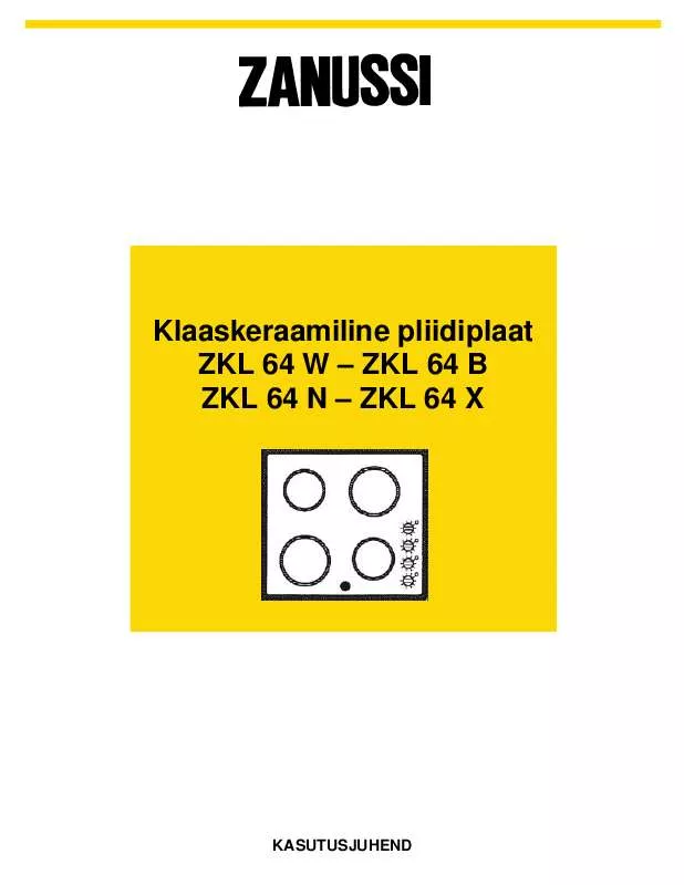 Mode d'emploi ZANUSSI ZKL64N